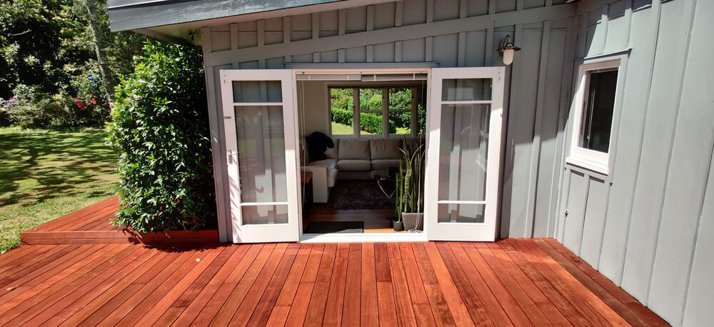 Hardwood decking boards