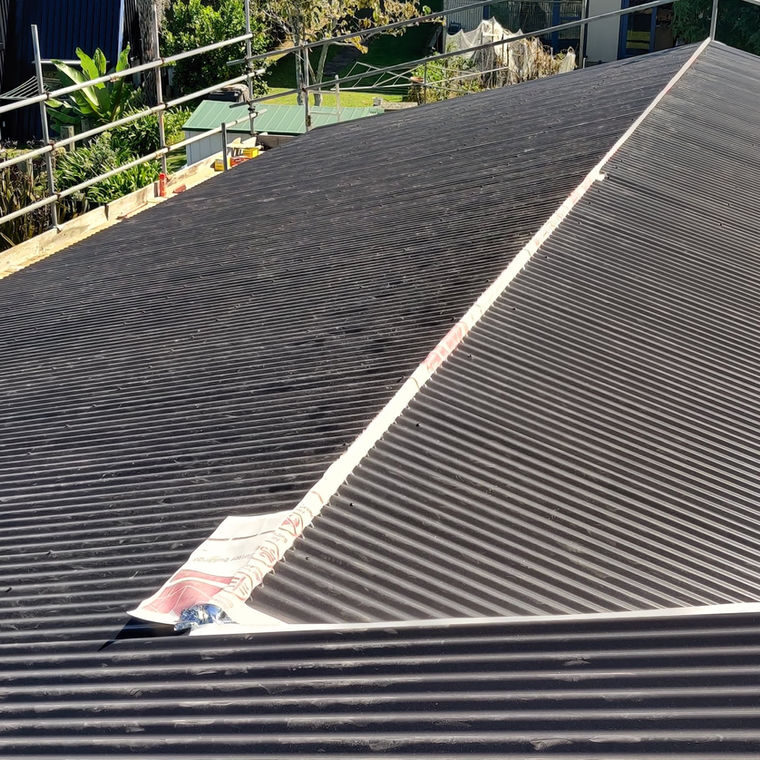 Replace corrugated iron roof